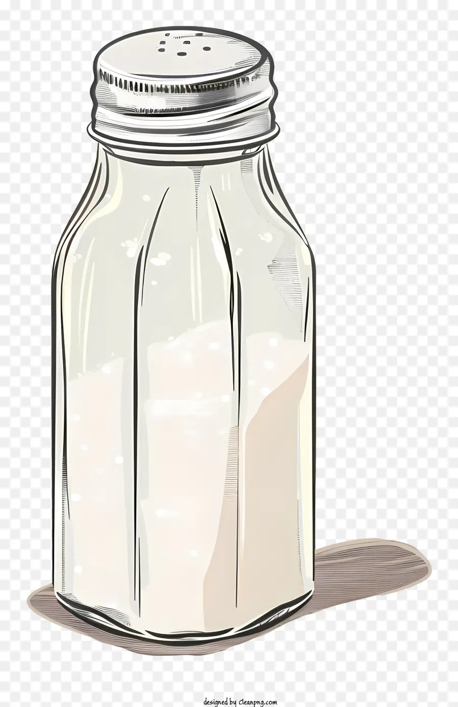 salt shaker glass jar white powder spice jar container
