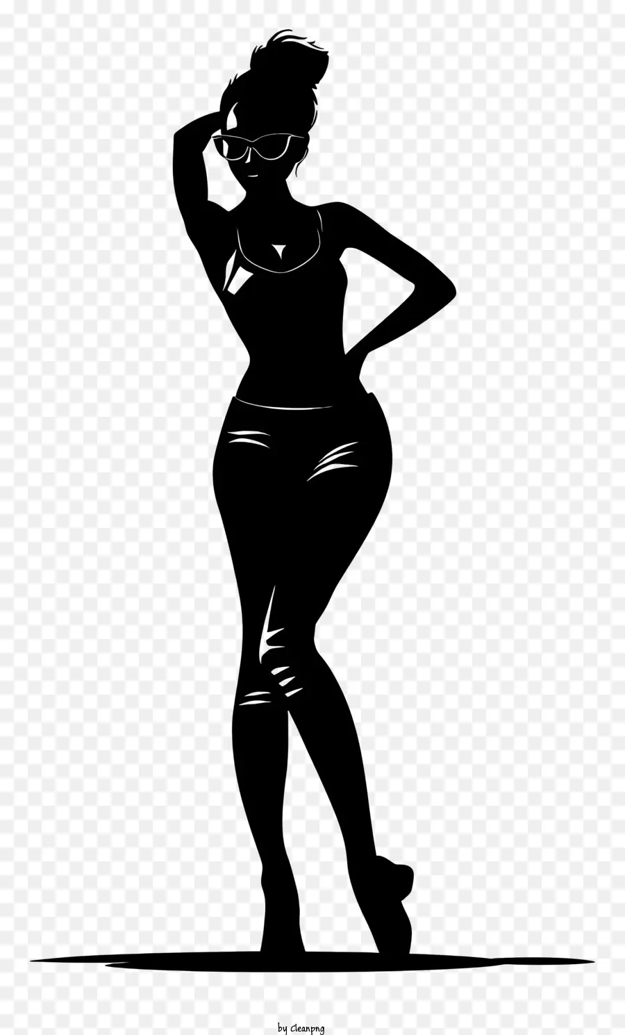 sexy silhouette silhouette woman one leg