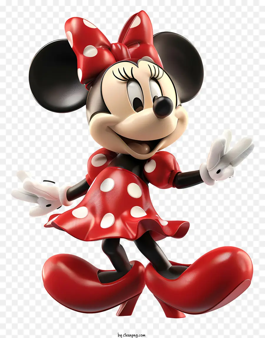 minnie Maus - Minnie -Maus im roten Tupfenkleid