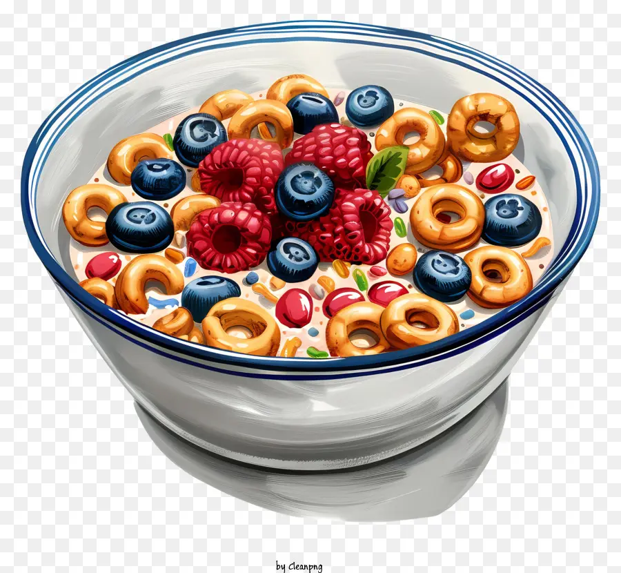 cereal day cereal breakfast berries blueberries