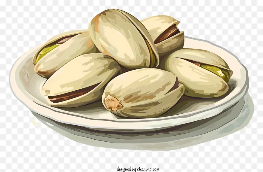 Pistachio Pistachios Shelled Nuts sứ bát màu xanh - Bát quả hồ trăn có vỏ, nền tối