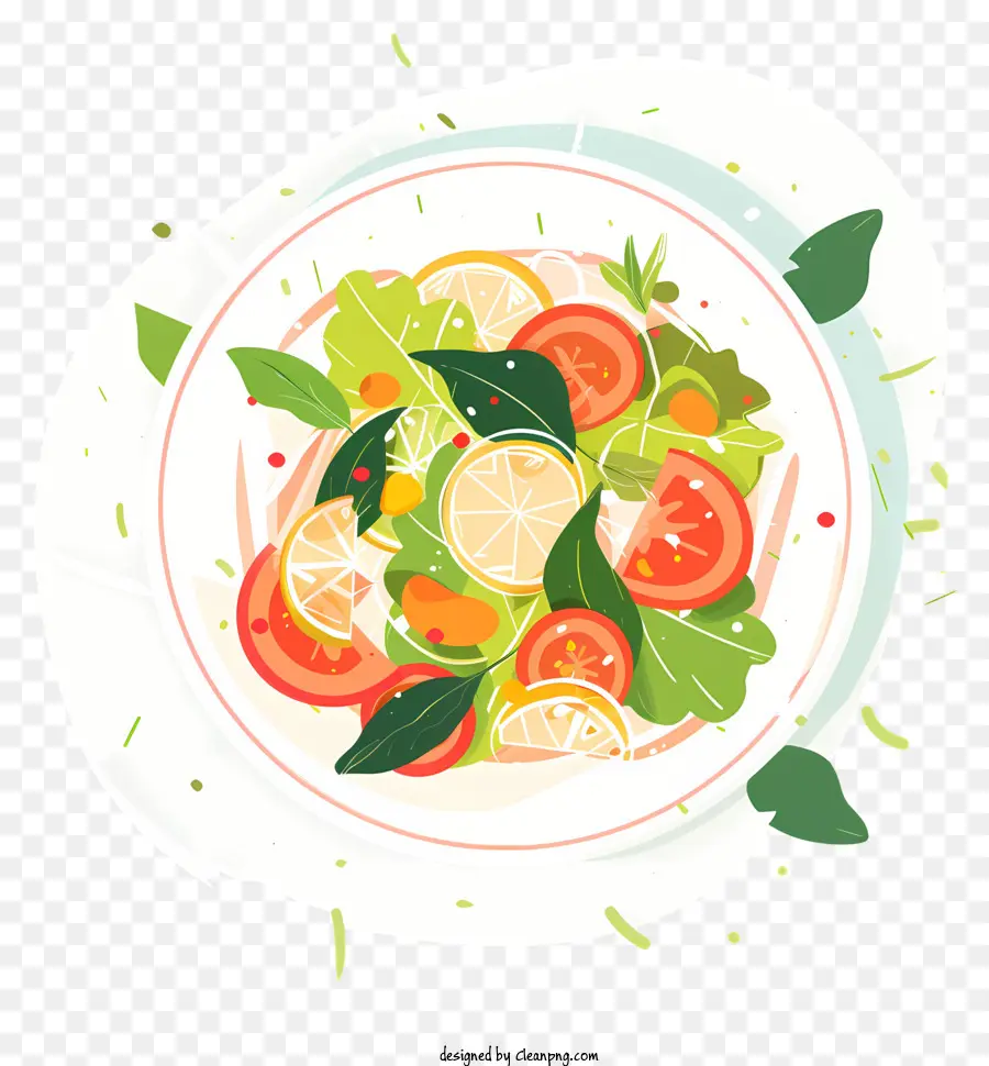 Salat - Buntes Salat mit frischen Zutaten und Dressing