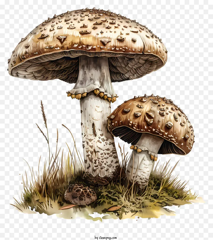 common mushroom mushrooms field grass gills