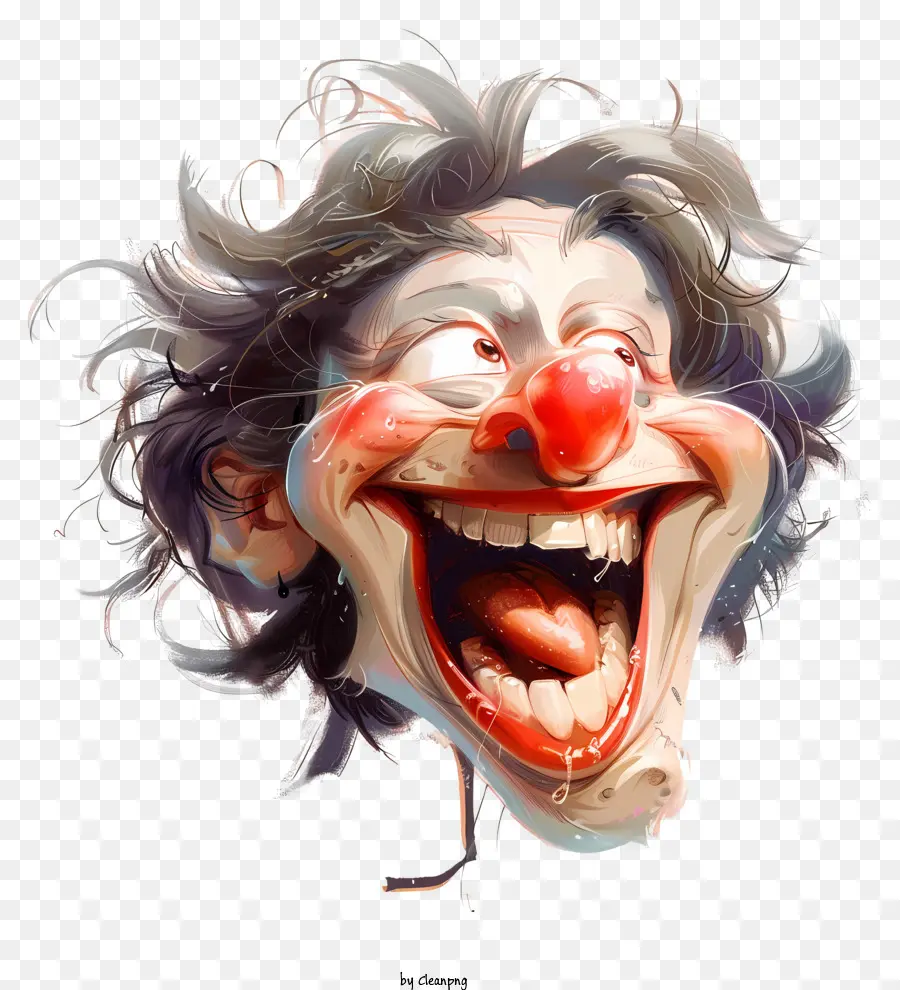 Ride del giorno dipinto digitale Smiling Man Hair Red Curly Specones - Uomo sorridente con capelli rossi, vestito colorato