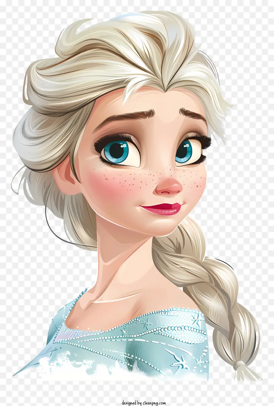 Elsa - Traurige Prinzessin mit blonden Haaren und Perlenkette