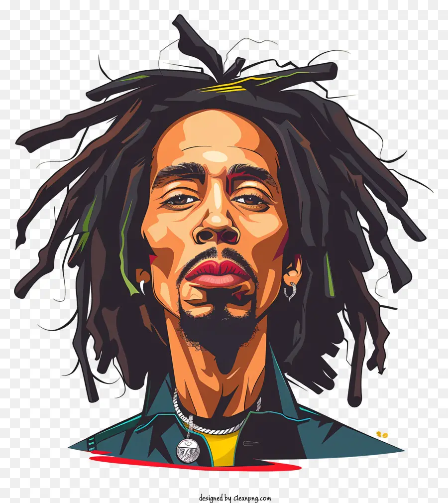 Bob Marley - Digitales Gemälde des Musiker Bob Marley