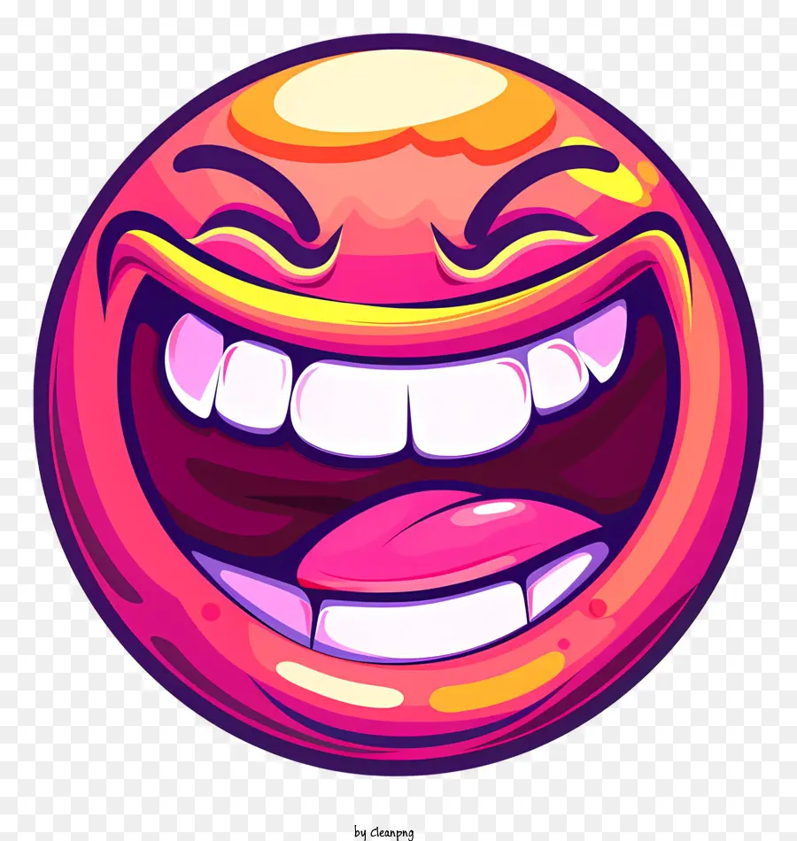 lets laugh day cartoon face smiling laughing playful
