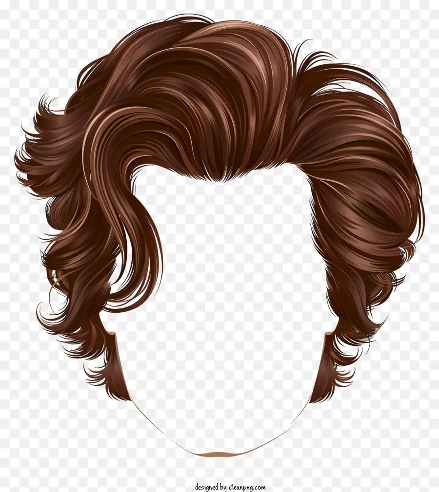 Man Hairstyle - Silhouette of face with curly hair - CleanPNG / KissPNG
