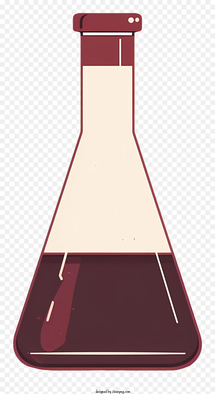 Erlenmeyer Flask Bình kính màu đỏ - Bình thủy tinh với chất lỏng màu đỏ, vòi nước chảy