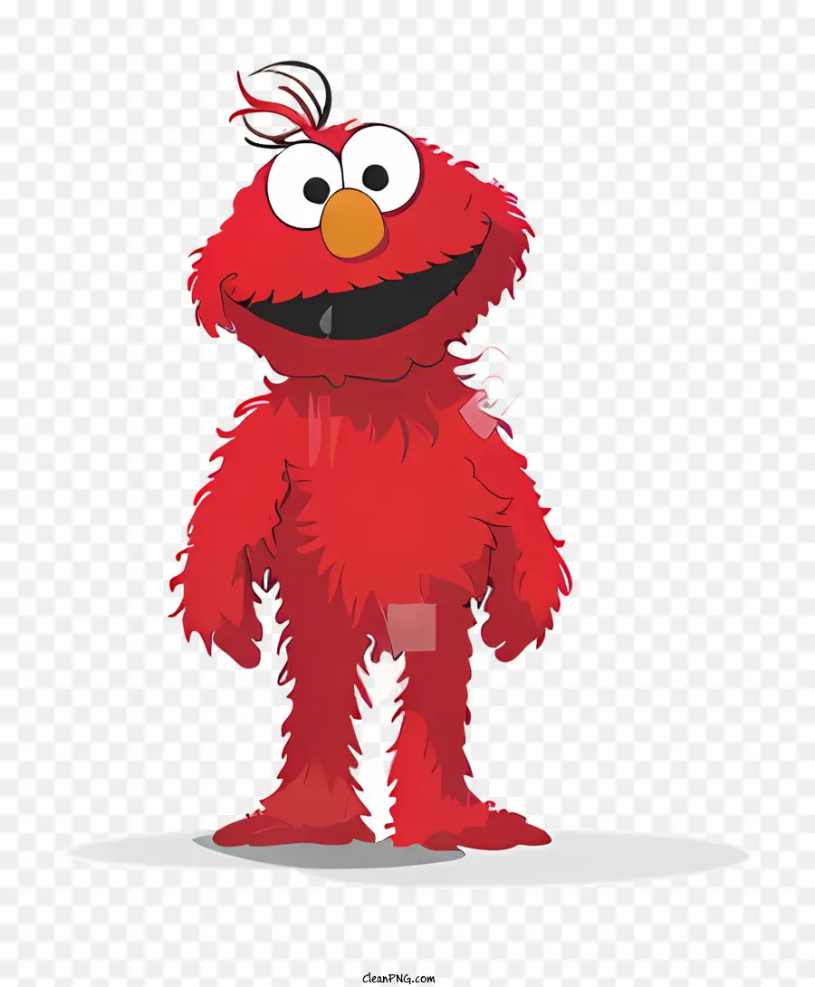 Elmo - Rotes, weißes Monster mit Knochen, große Augen