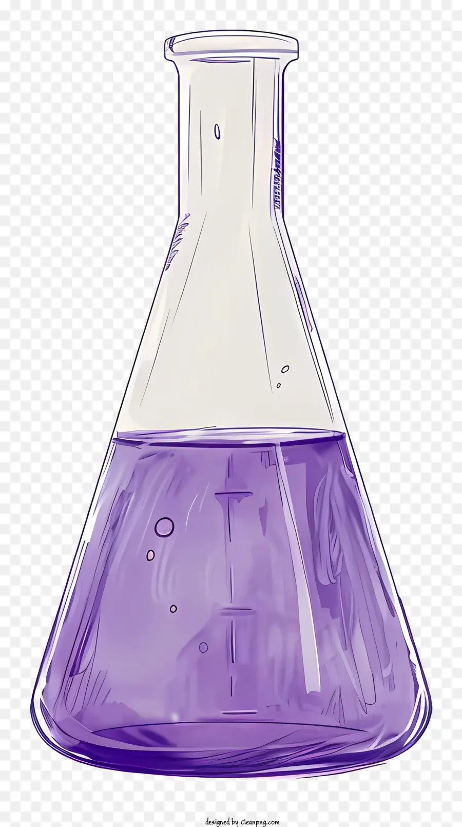 erlenmeyer flask purple beak flask glass flask silver base flask clear glass body