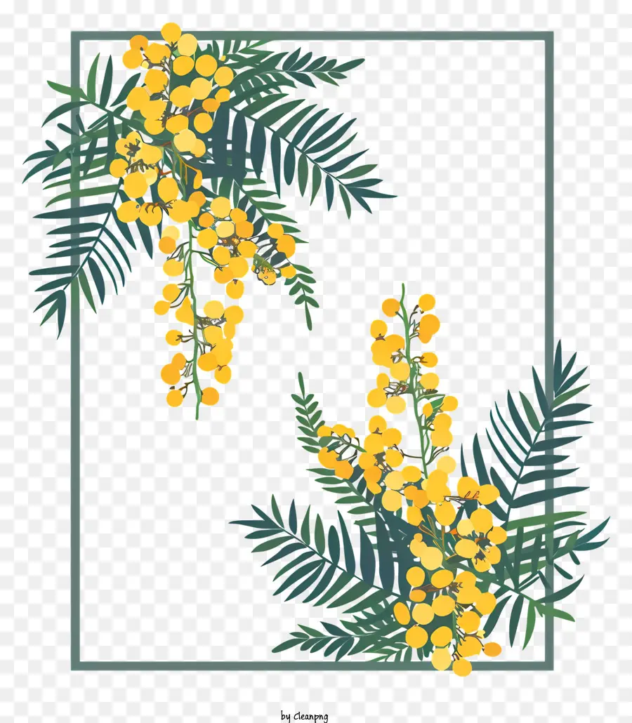 Disposizione di bouquet di fiori dorati gialli foglie scure rami - Fiori dorati in bouquet a foglia scuro