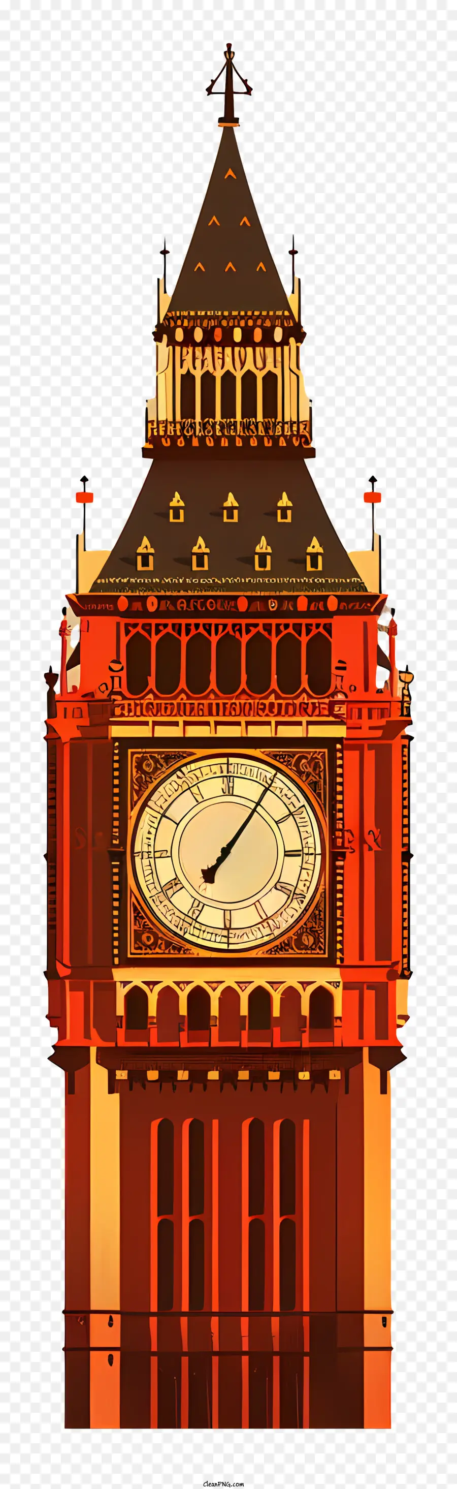 Big Ben - Grand Gothic Clock Tower mit detailliertem Mauerwerk