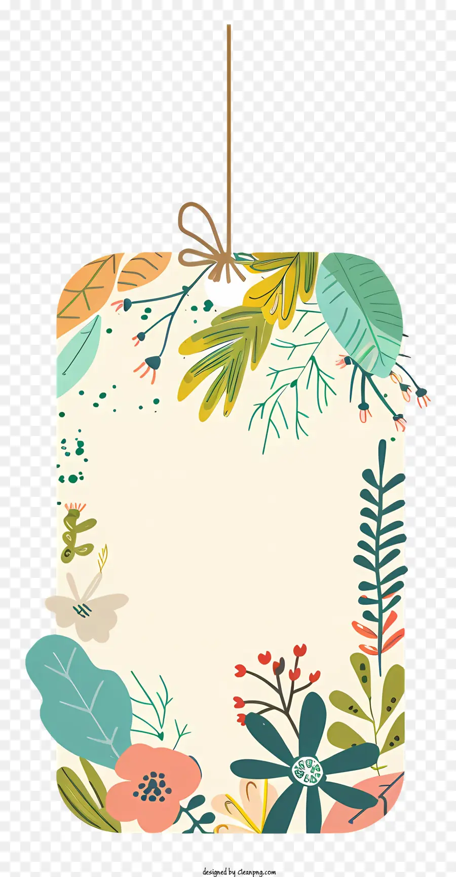 fiori illustrazione - Illustrazione colorata e minimalista di fiori e foglie