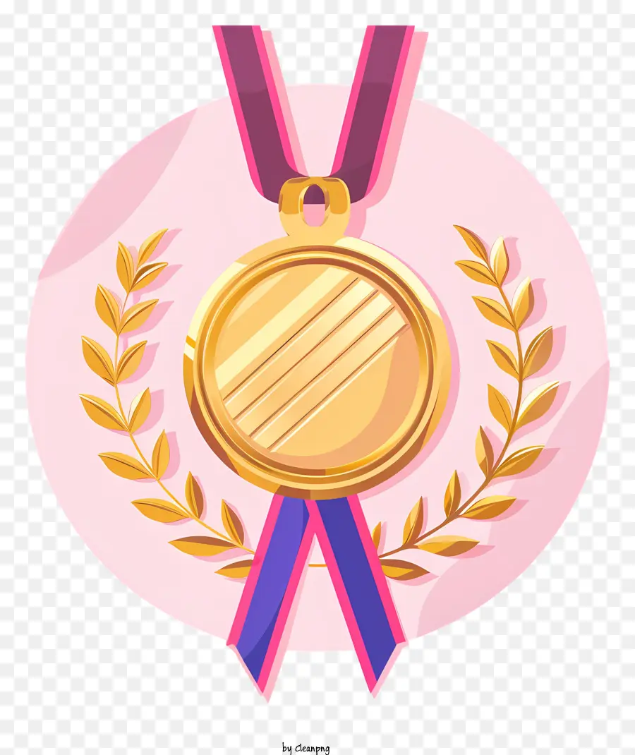 medaglia d'oro - Medaglia d'oro con nastri blu e viola