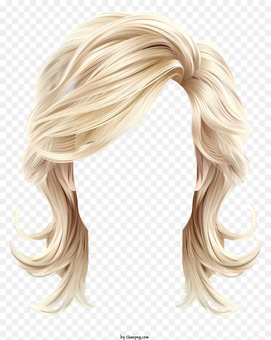 Frisur - Blonde Frau mit langen welligen Haaren