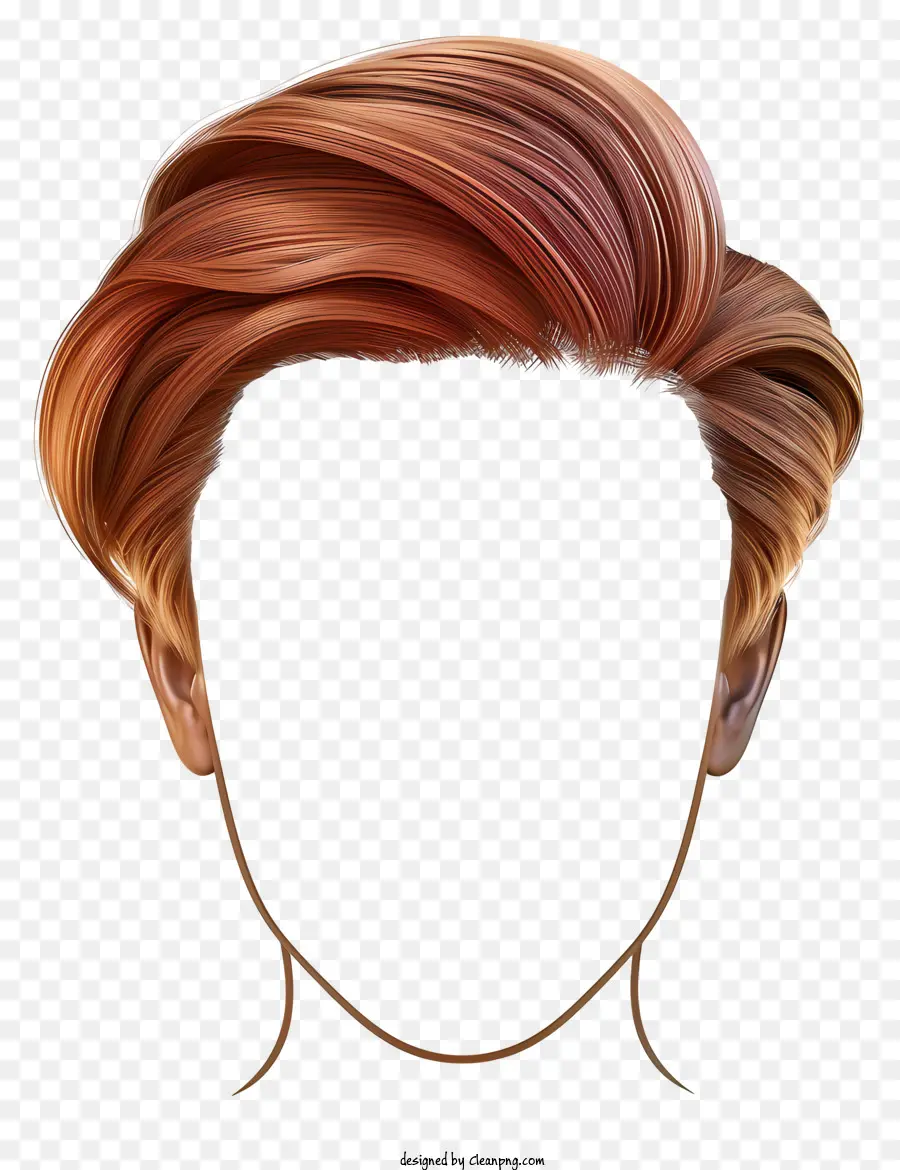 Social Media - Anpassbarer weißer Silhouette -Kopf mit braunen Haaren