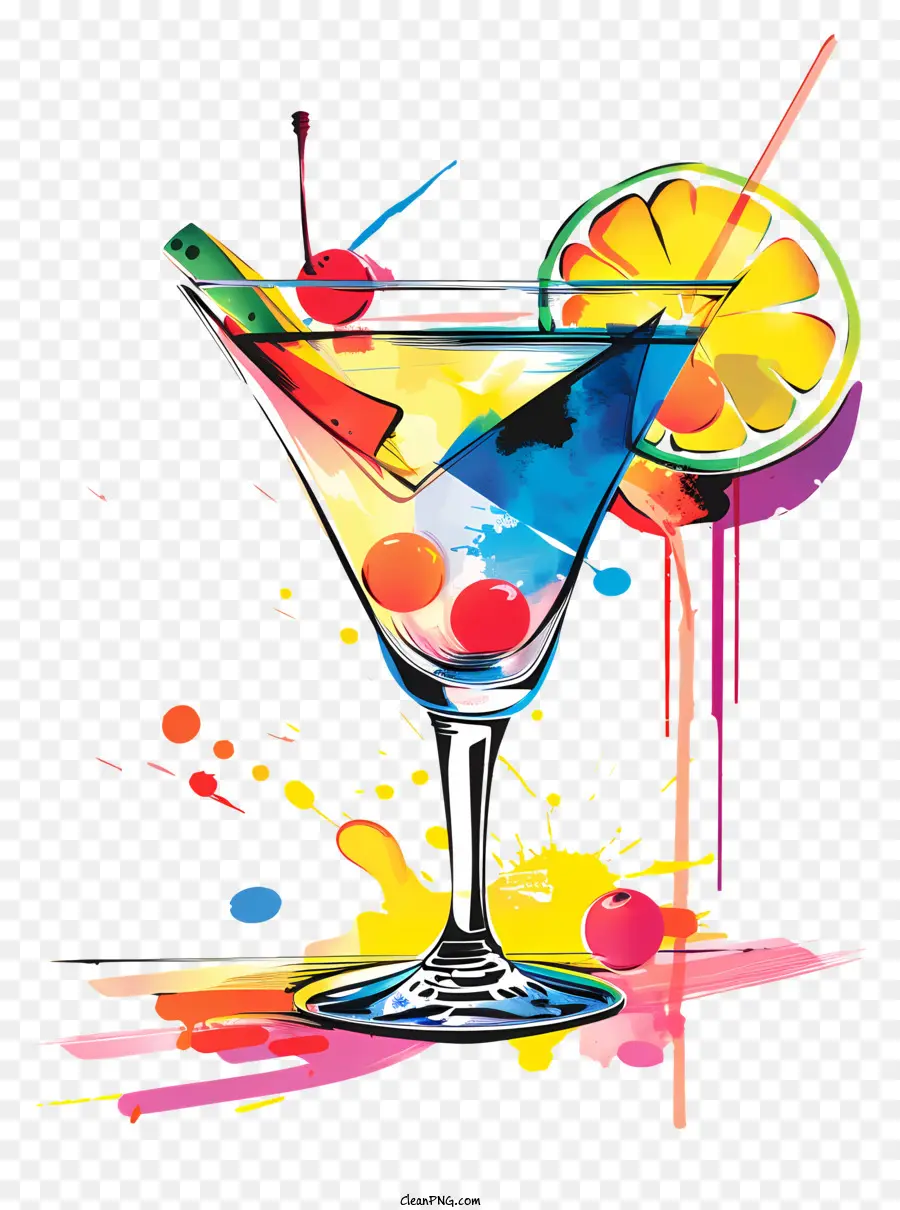 Ngày cocktail cocktail đầy màu sắc rực rỡ anh đào - Cocktail đầy màu sắc và sôi động với anh đào