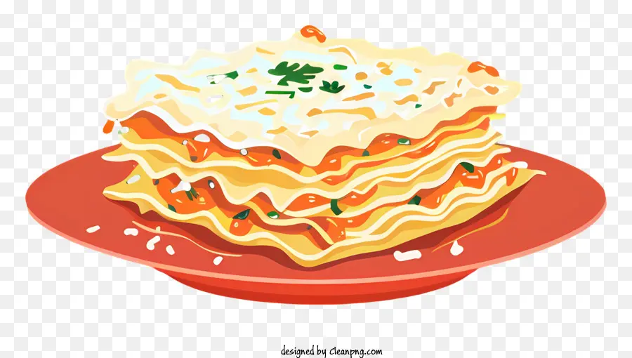 salsa di ingredienti al forno di pasta di lasagne - Piatto colorato e appetitoso di lasagna