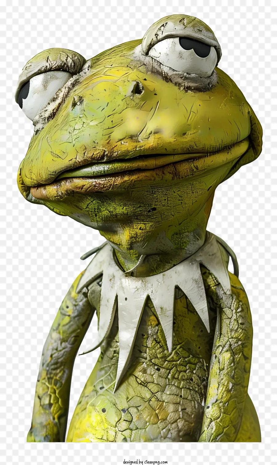 Kermit la Rana - Rana che indossa una collana a bocca aperta