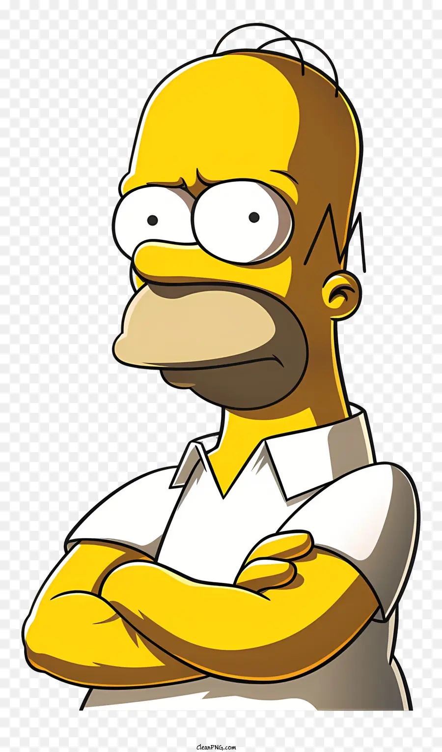 Simpsons der Simpsons Cartoon Charakter schwerer Ausdruck verschränkte die Arme - Ernsthafter Cartoon -Charakter von 