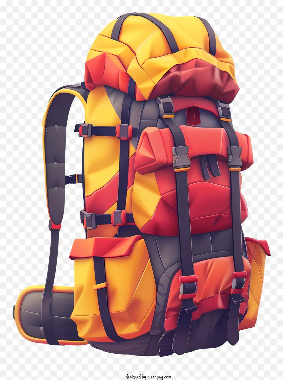Reise Rucksack - Großer wasserdichtes Rucksack mit mehreren Taschen und Gurten