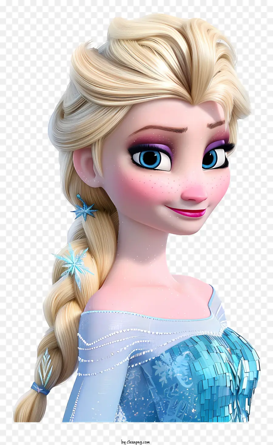 Elsa - Elsa Cartoon Charakter mit blonden Haaren