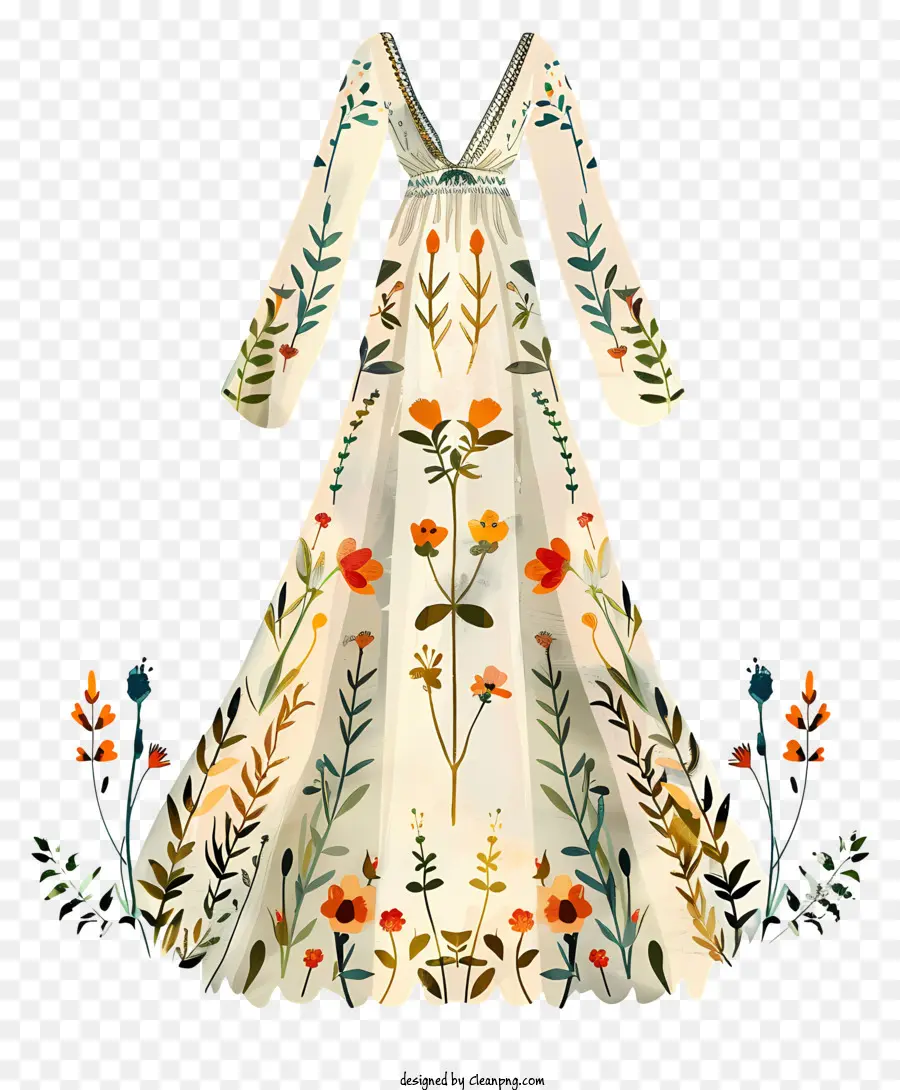 Abito da sposa - Elegante abito floreale con dettagli intricati