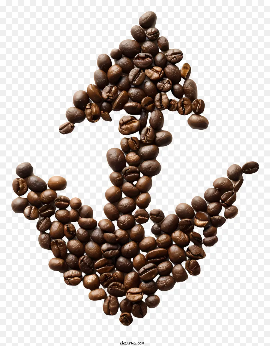 cà phê - Hình dạng neo làm bằng hạt cà phê