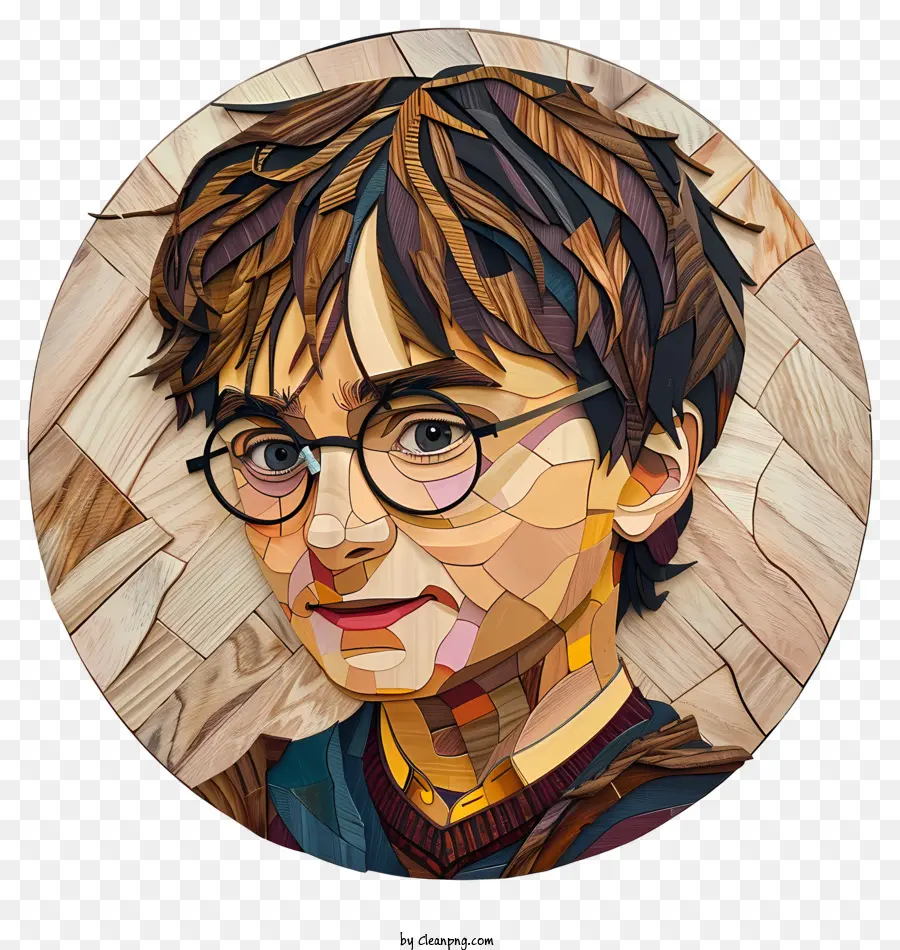 Harry Potter - Ernsthafter junger Mann mit Brille und Stoppeln