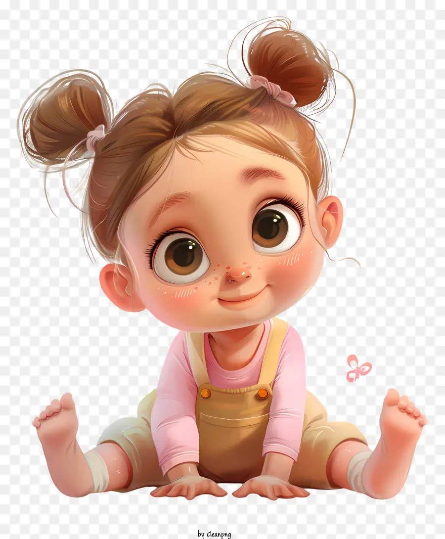 Baby süßes kleines Mädchen große braune Augen rundes Gesicht rosige Wangen - Süßes kleines Mädchen mit großen braunen Augen