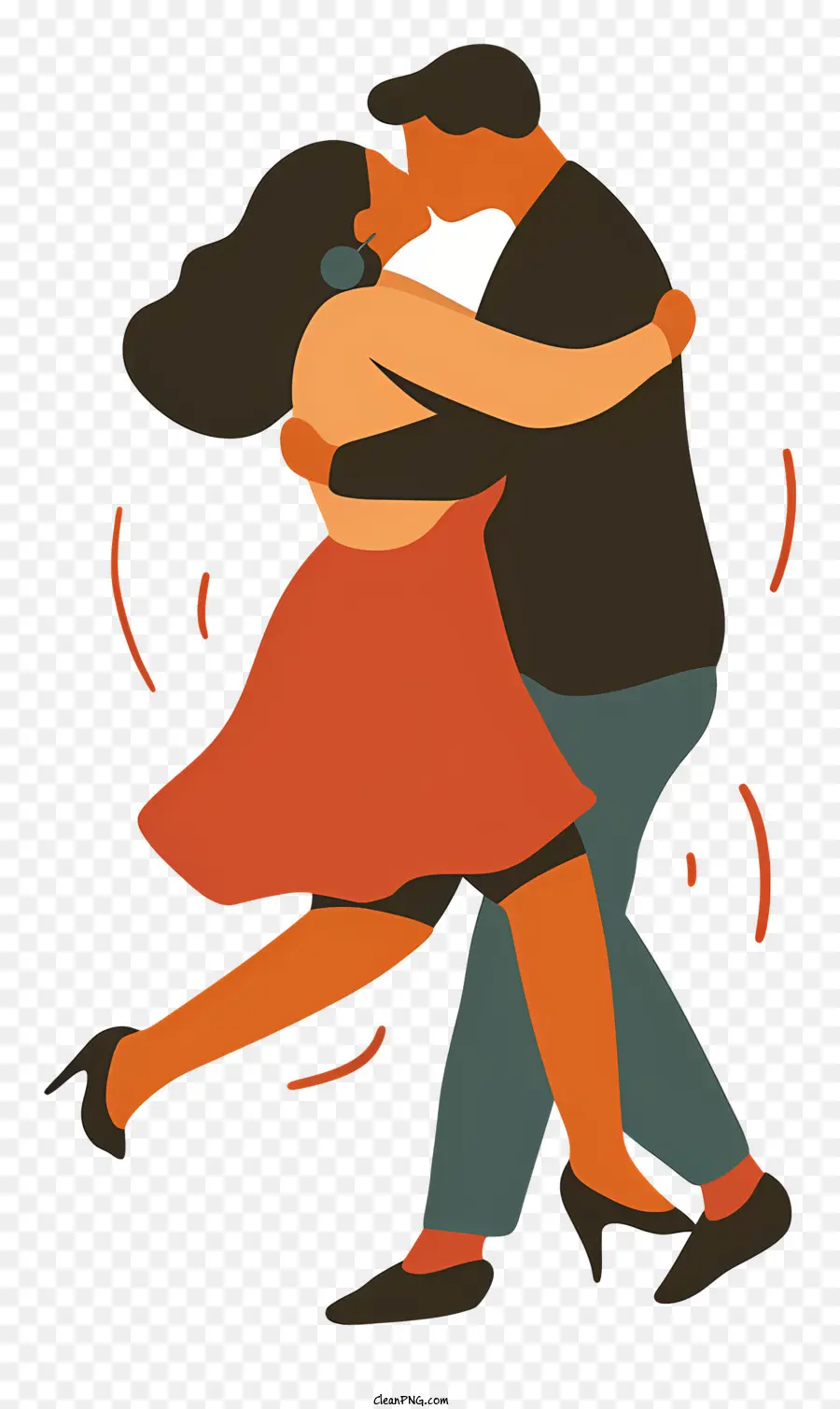 Cặp đôi hôn hiệu suất phòng khiêu vũ cặp đôi - Cặp đôi nhảy múa trên sân khấu, ôm và mỉm cười