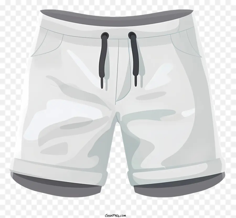 moda estate - Shorts di cotone bianco con canali e polsini