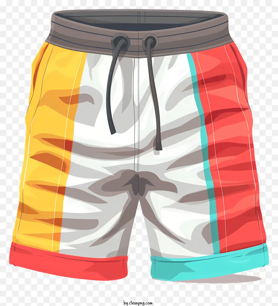 Mode für den Sommer - Buntes Retro -Badeanzug mit Shorts für Pool/Strand