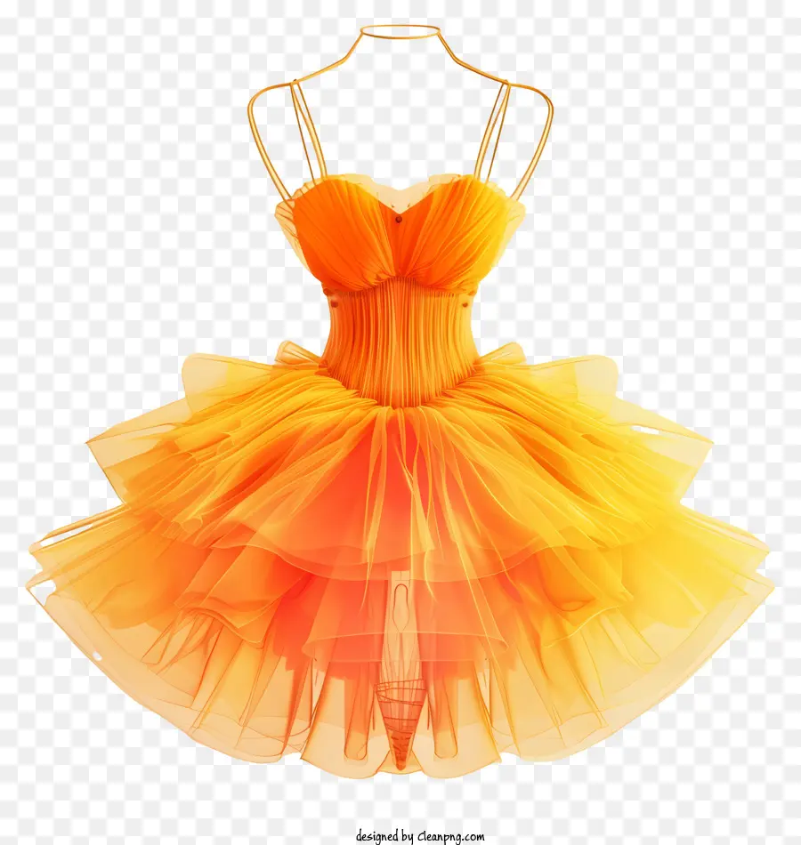 Tutu Ballett Kleid Ballerina Kleid gelbe Tüllschichten - Elegantes gelbes Ballerina -Kleid auf Schaufensterpuppe