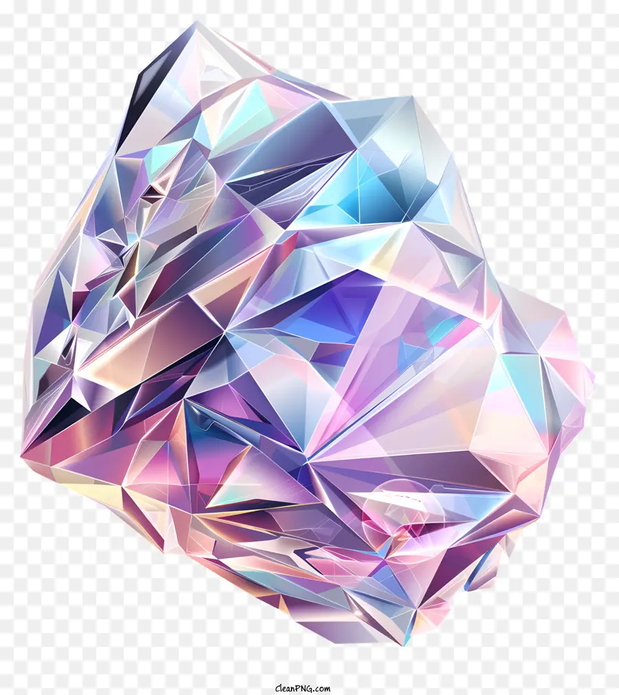 Sparkle Gemstone Crystal multicolore traslucido - Roccia colorata e luccicante con bordi affilati