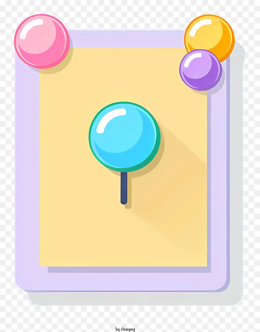 post si nota - Icona di carta giocosa con lecca -lecca e bolle