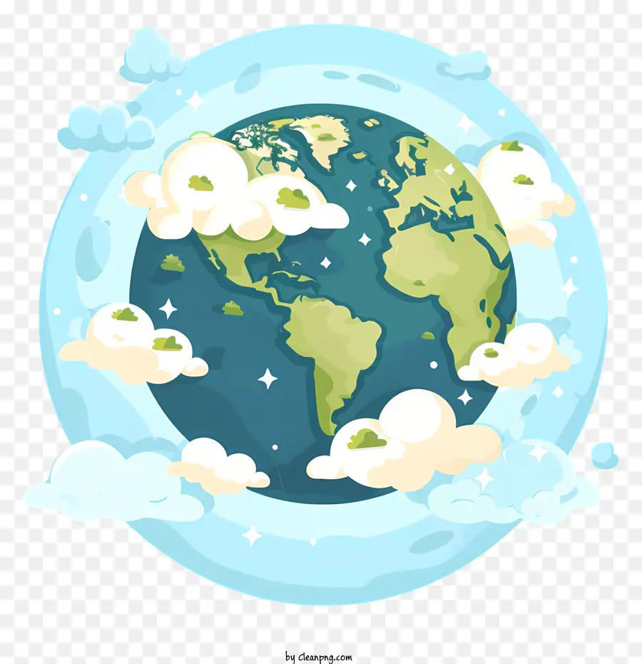 planet Erde - Blue Globe mit Wolken und Sonnenlichtöffnungen