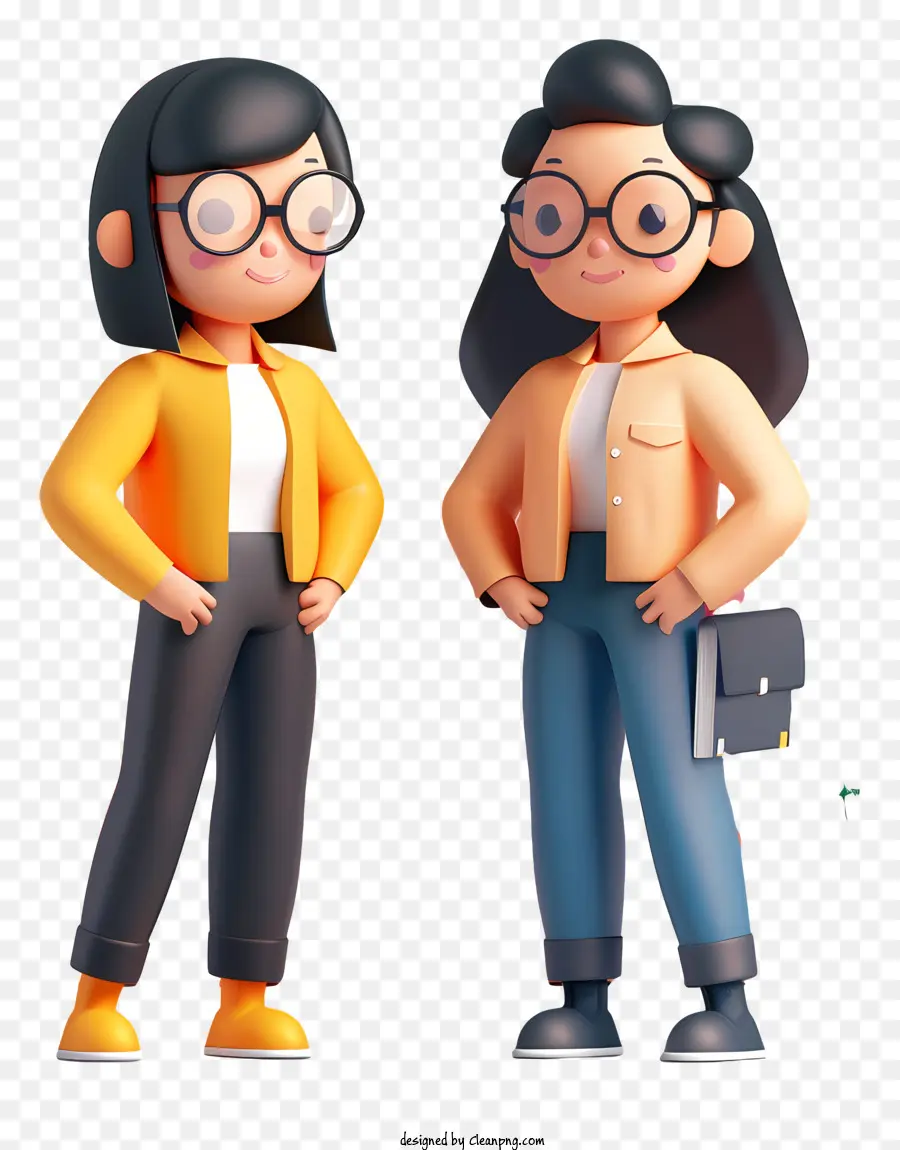 Brille - 3D -Bild von Mann und Frau stehen