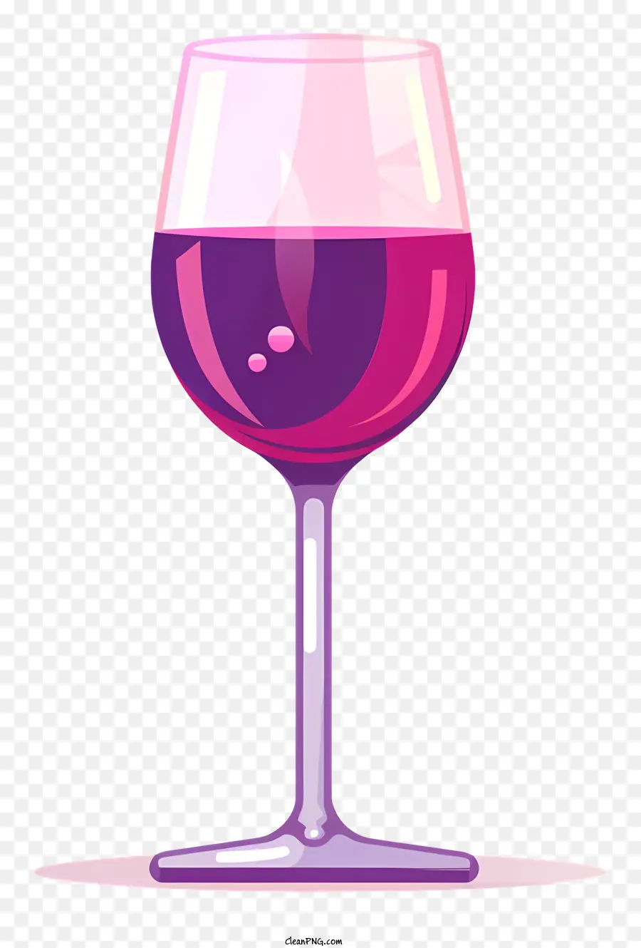 Glas Wein rosa Weinglas weißer Spot -Stammware - Glas rosa Wein mit weißem Fleck
