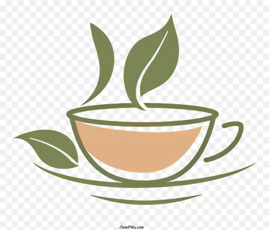 Kaffee - Teekanne mit Dampf- und Pflanzendekoration