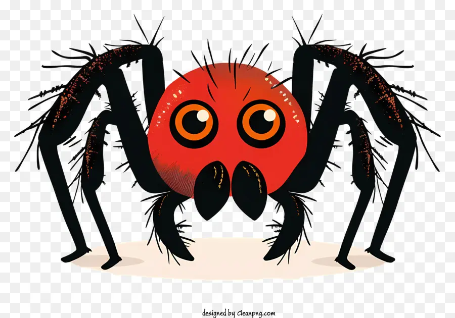 ragno dei cartoni animati - Cartoon Orange Spider in Skull Shirt