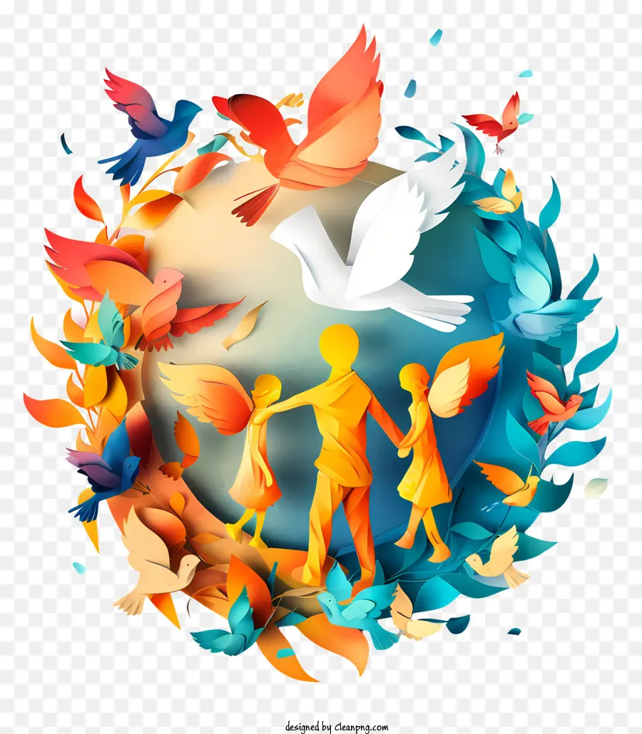 Giornata della riconciliazione Amore Coppia Relazione felicità - Coppia circondata da uccelli e amore