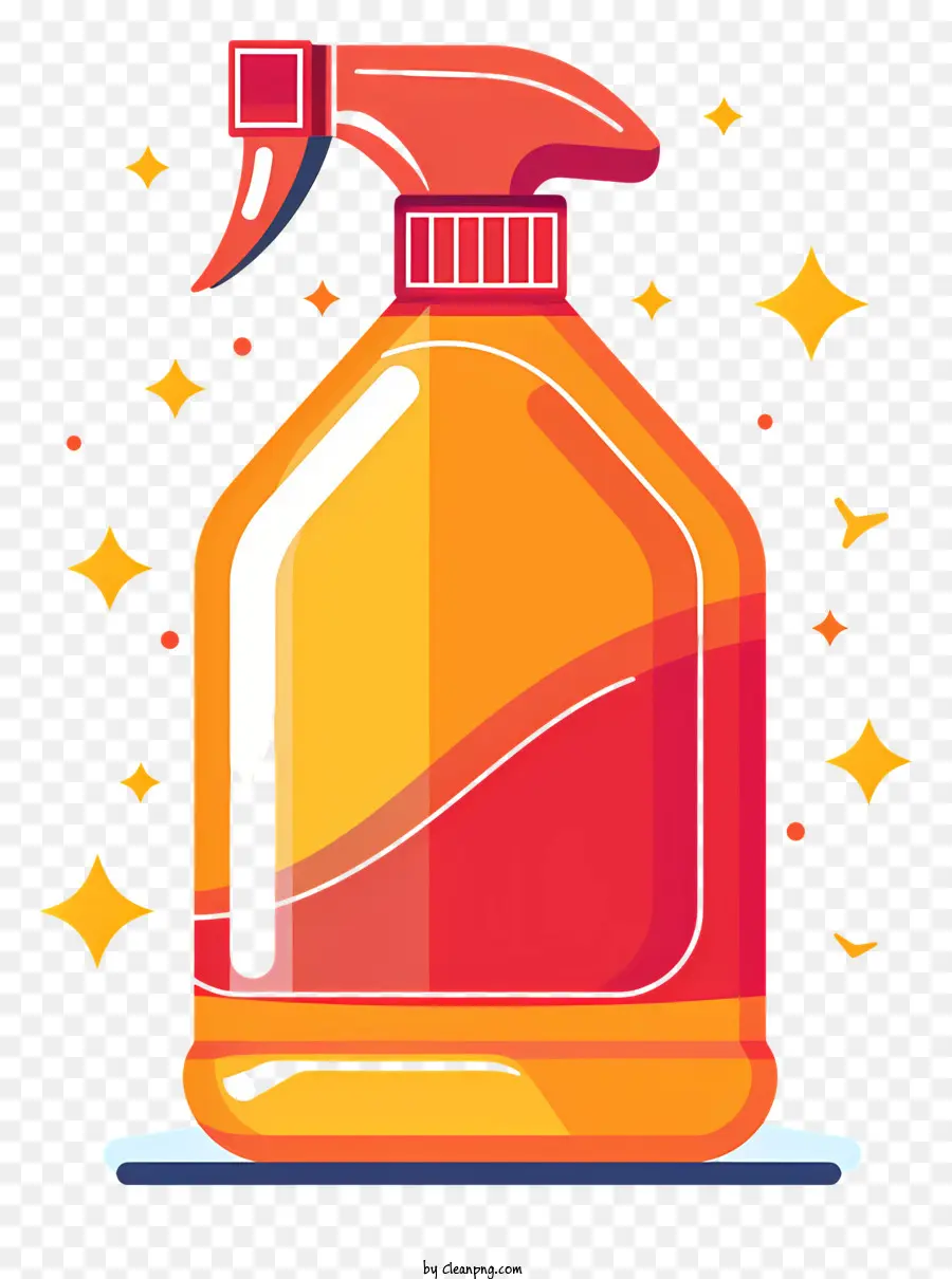 Reinigungsreinigungsspray Red Plastikflasche Gelb Abzug Haushaltsreinigungsprodukt - Red Plastikreinigungssprayflasche mit Abzug
