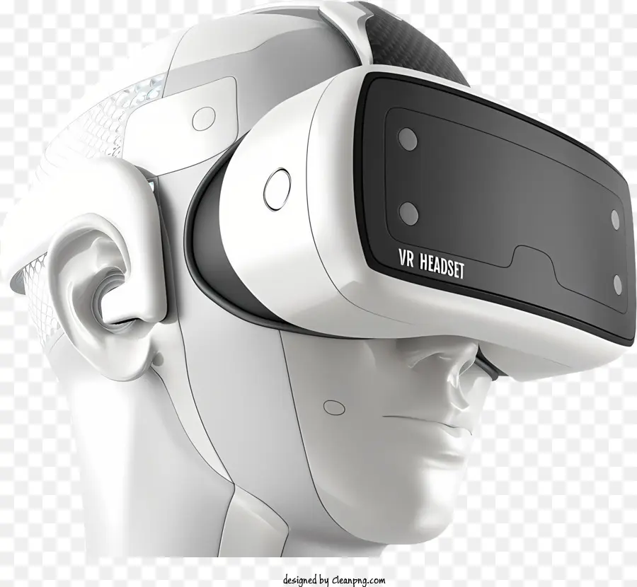 VR Vision pro thực tế ảo công nghệ tai nghe VR - Đầu người với kính VR và áo sơ mi