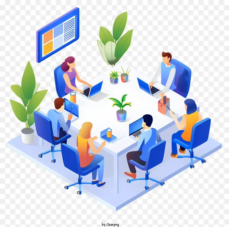 business meeting - Geschäftstreffen im hellen, produktiven Konferenzraum