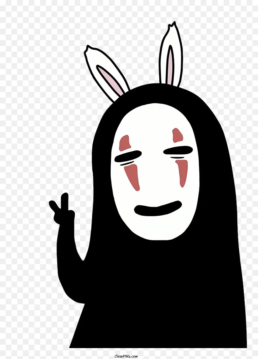 ngón tay lên - Nhân vật Naruto trong Bunny Ears and Mask