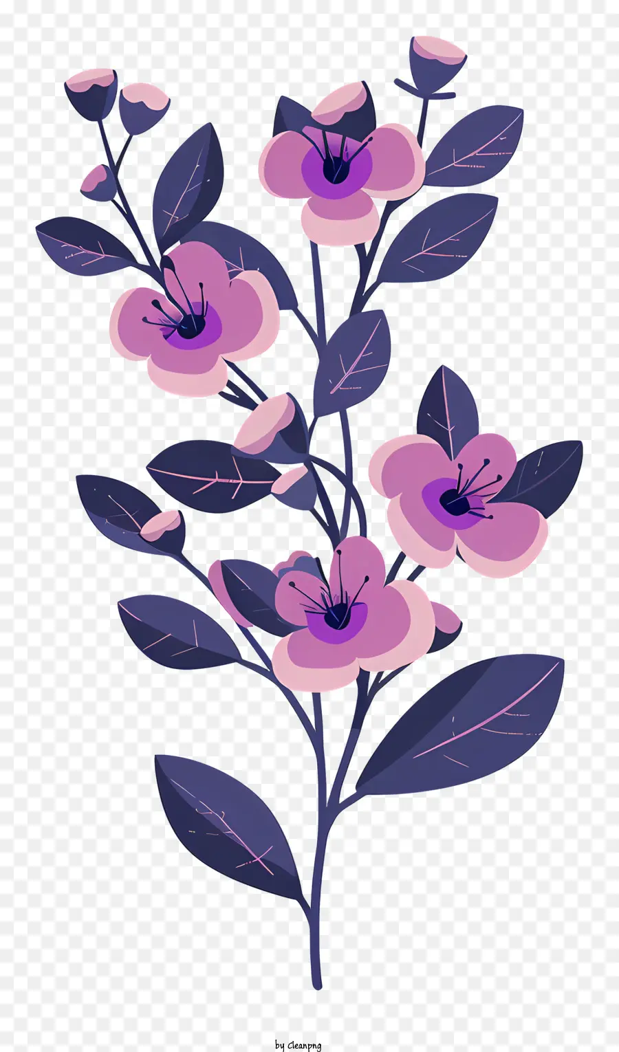 florales Design - Hellrosa Blumendesign auf dunklem Hintergrund