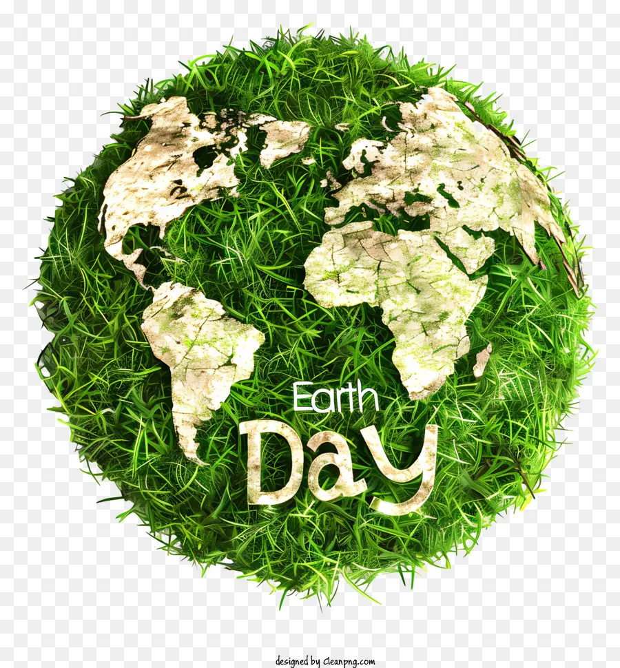 la giornata della terra - Pianeta verde con testo di 