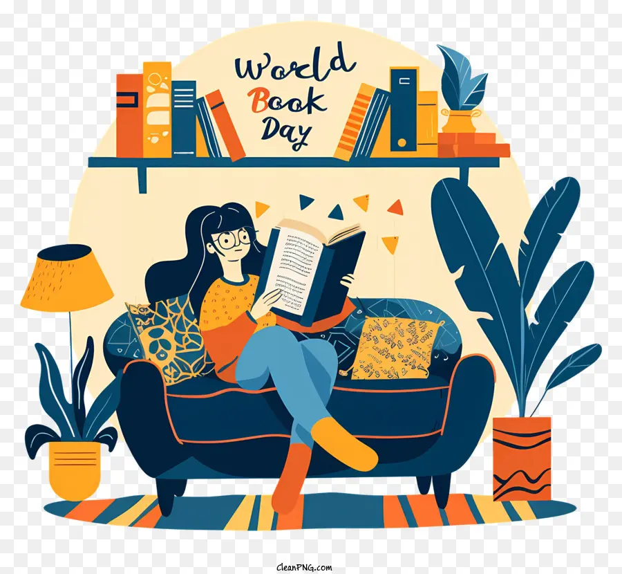 Welttag des Buches - Gemütliches Zimmer mit Person, die friedlich liest